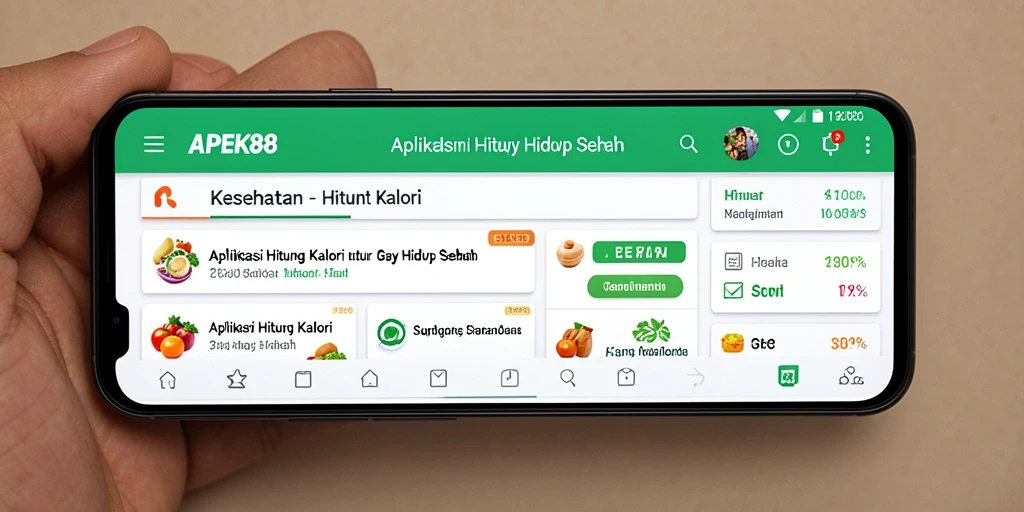 Antarmuka APEK88 yang menampilkan fitur Hitung Kalori.