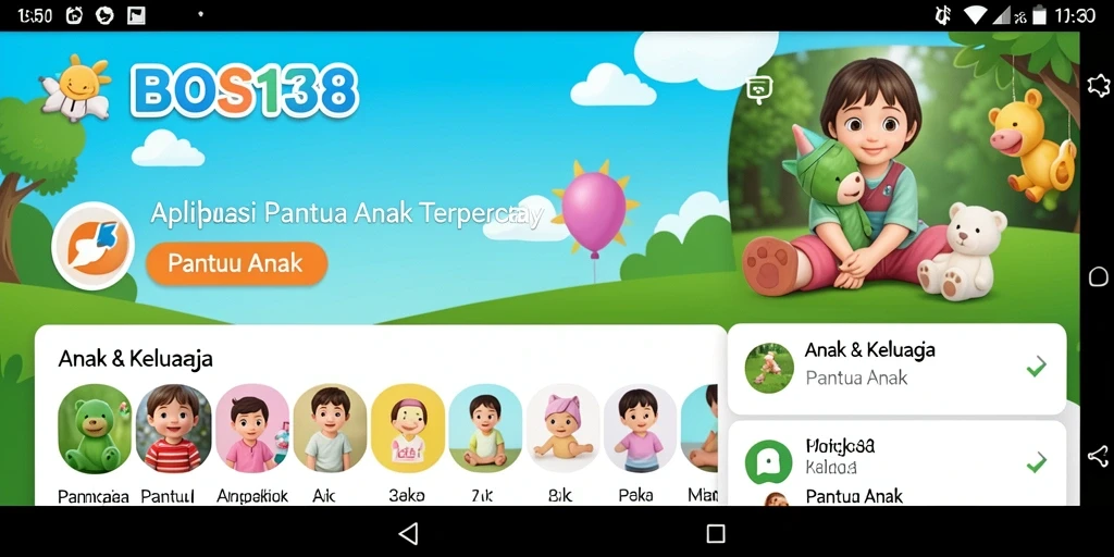 Antarmuka aplikasi BOS138 yang ramah pengguna untuk Pantau Anak.