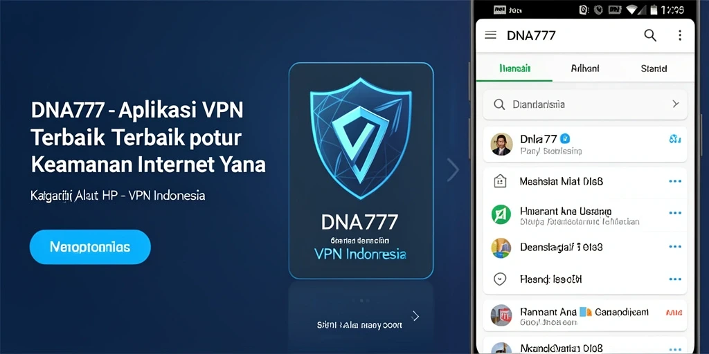 Tampilan antarmuka aplikasi DNA777 yang sederhana dan fungsional.