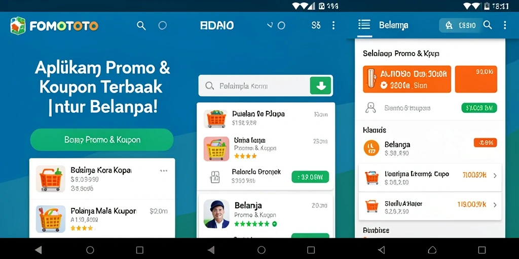 Tampilan antarmuka FOMOTOTO yang sederhana dan menarik.