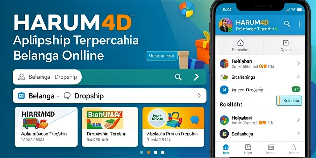 Antarmuka aplikasi HARUM4D yang intuitif untuk dropship.