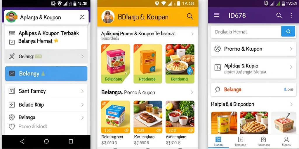 Tampilan antarmuka pengguna yang intuitif dari aplikasi Promo & Kupon.