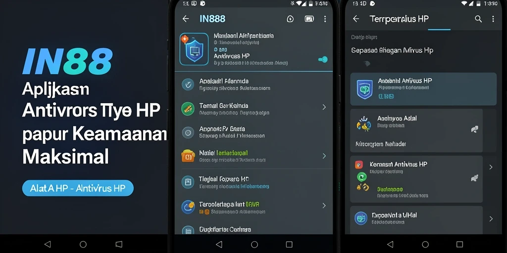 Screenshot IN88 menampilkan antarmuka aplikasi Antivirus HP yang sederhana dan efektif.