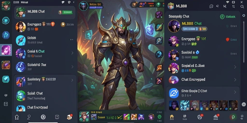 Tampilan antarmuka MLBB8 yang bersih dan sederhana untuk chatting aman.