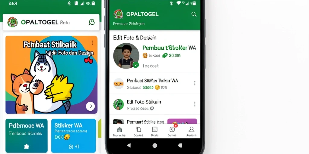 Tampilan antarmuka OPALTOGEL untuk membuat stiker WA yang menarik.