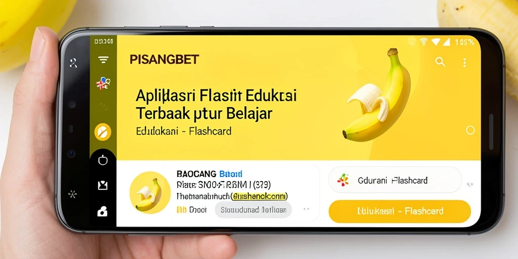 Antarmuka PISANGBET yang interaktif dan menarik untuk belajar.