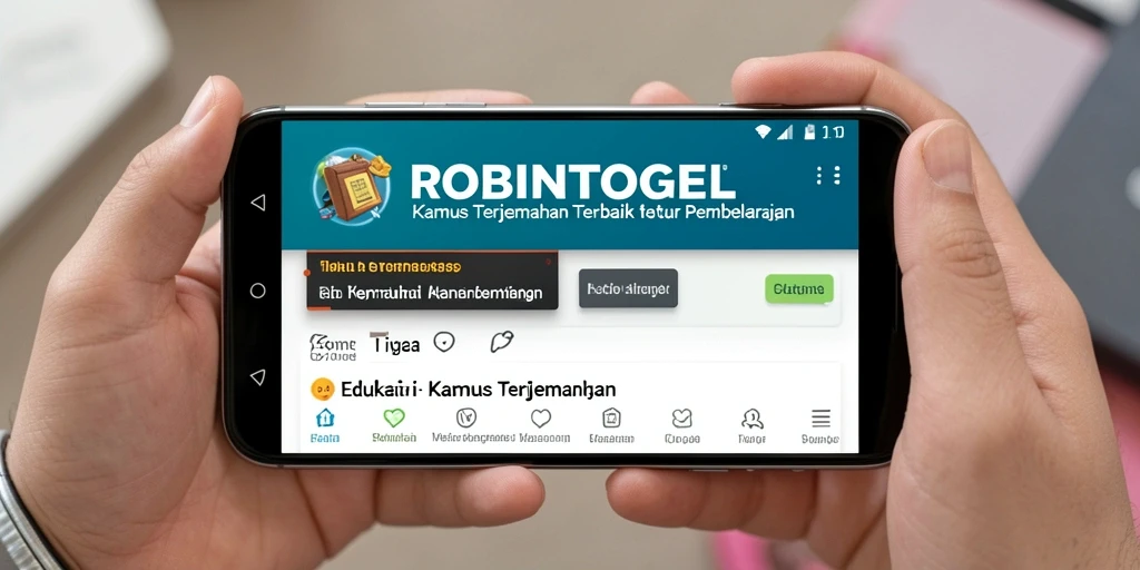 Tampilan antarmuka sederhana dan intuitif dari ROBINTOGEL.