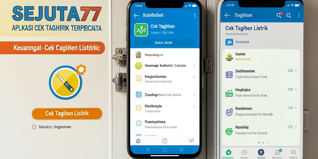 Antarmuka SEJUTA77 untuk Cek Tagihan Listrik yang mudah digunakan.
