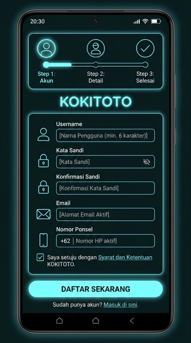 Panduan Lengkap Registrasi Akun Baru kokitoto